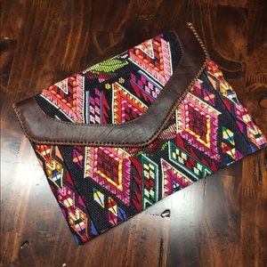 Huipil clutch bag handwoven kindle ipad purse